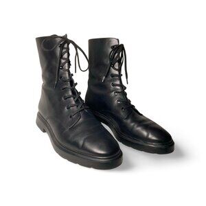 Stuart Weitzman Mckenzee Leather Combat Boots